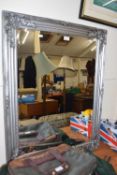 Silver painted wall mirror