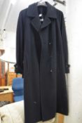 Ladies black double breasted and cashmere and wool overcoat