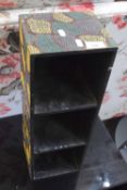 Black aboriginal style painted CD tower