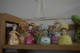 Collection of various figural porcelain bells