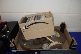 Two boxes of various film reels