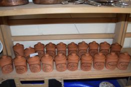 Quantity of herbs storage jars