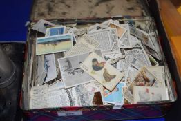 Box of various cigarette cards