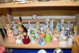 Collection of various ceramic figural bells