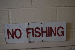 Vintage "No Fishing" sign