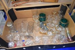 Box of various assorted drinking glasses