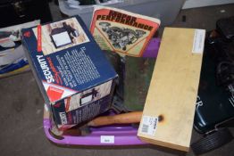 Box of various assorted tools and garage clearance items