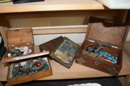 Four boxes and assorted sundry jewellery items