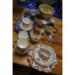 Mixed Lot: Various assorted tea wares, Torquay Pottery ware items etc