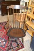 Modern stick back rocking chair, possibly Ercol