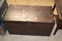 Vintage stained pine blanket box