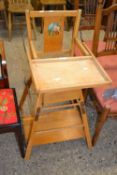 Vintage metamorphic child's combination high chair and table