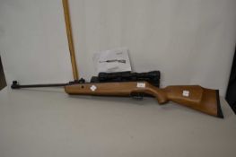 An SMK B19 .22 air rifle with scope