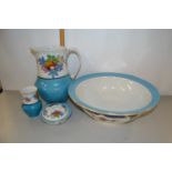 A floral decorated wash stand set