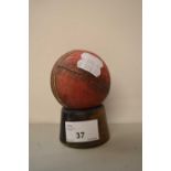 A presentation cricket ball bearing plaque SCC Hat Trick versus Swinton 31-8-63 K Hartley