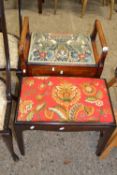 Edwardian piano stool and one other (2)