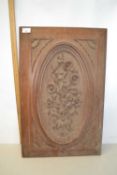 Late 19th Century floral carved wooden panel