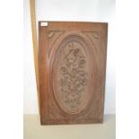 Late 19th Century floral carved wooden panel