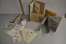 Mixed Lot: Albums, vintage cigarette cards, a Junior stamp album and further GB presentation pack