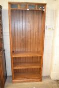 Modern light oak bookcase cabinet, 77cm wide