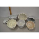 Collection of vintage ceramic jelly moulds