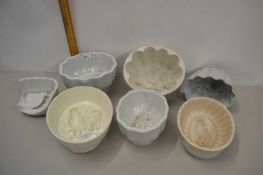 Collection of vintage ceramic jelly moulds