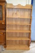 20th Century pine bookcase cabinet, 98cm wide