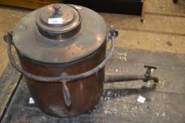 Vintage copper hot water boiler