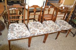 Set of four Edwardian dining chairs