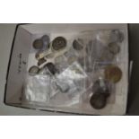 Box of various assorted coinage, metal detecting finds etc