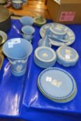 Quantity of Wedgwood Jasper wares to include vases, pin trays, small plates etc