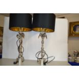 Pair of John Lewis table lamps with tree formed stems