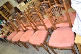 Set of ten 20th Century dining chairs