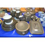 Quantity of green Denby kitchen wares