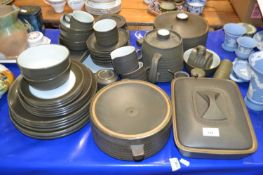 Quantity of green Denby kitchen wares