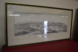 Samuel & Nathaniel Buck, reproduction south east prospect of the city of Norwich, framed and glazed