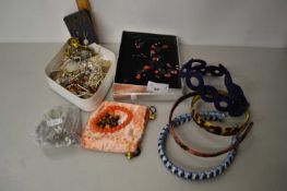 Two boxes of various assorted costume jewellery