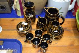 Quantity of Greek gilt decorated table wares