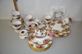 Quantity of Royal Albert Old Country Rose tea and table wares