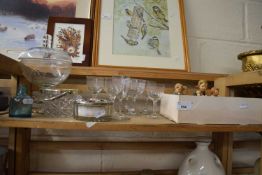 Mixed Lot: Glass ware, Hummel figures and others