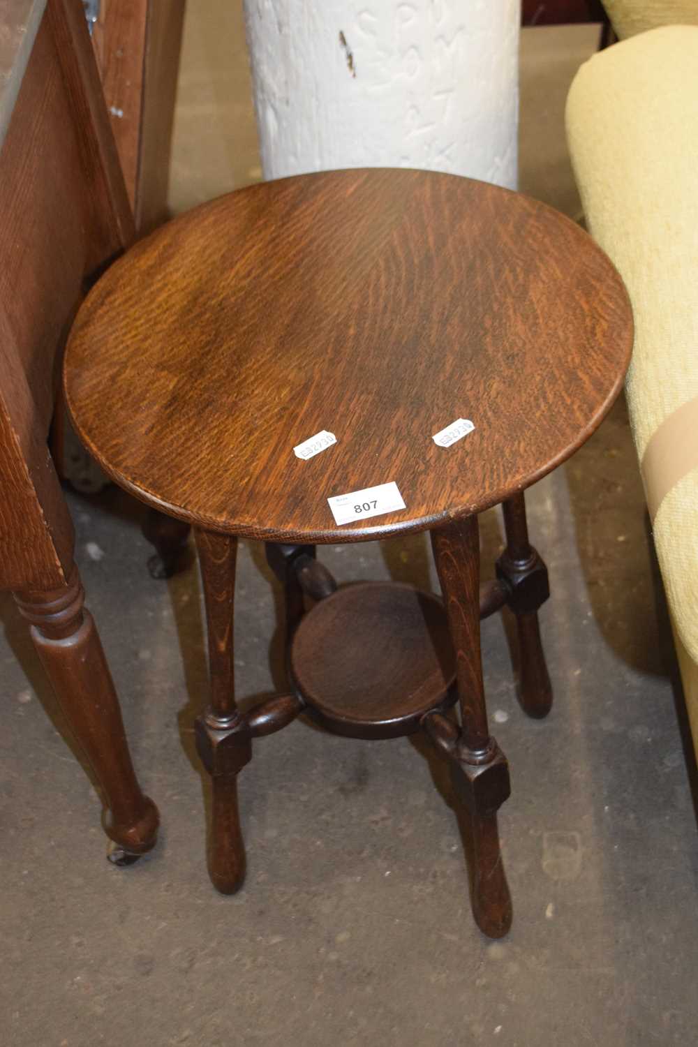 A round side table