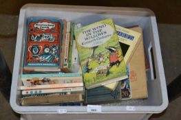 Box of assorted books to include Wind in the Willows, antiques reference and others