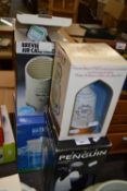 Mixed Lot: Penguin, thermal caraffe, Breville Aircare machine, Brita water filter etc