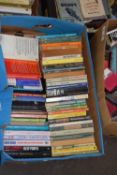 Box of assorted fiction paperbacks