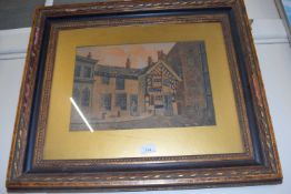 R Knott, Shop Front, indistinctly signed, dated 1873, watercolour, framed and glazed