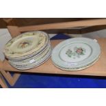 Quantity of assorted dinner plates