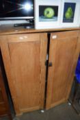 Pine two door cupboard, approx 110cm