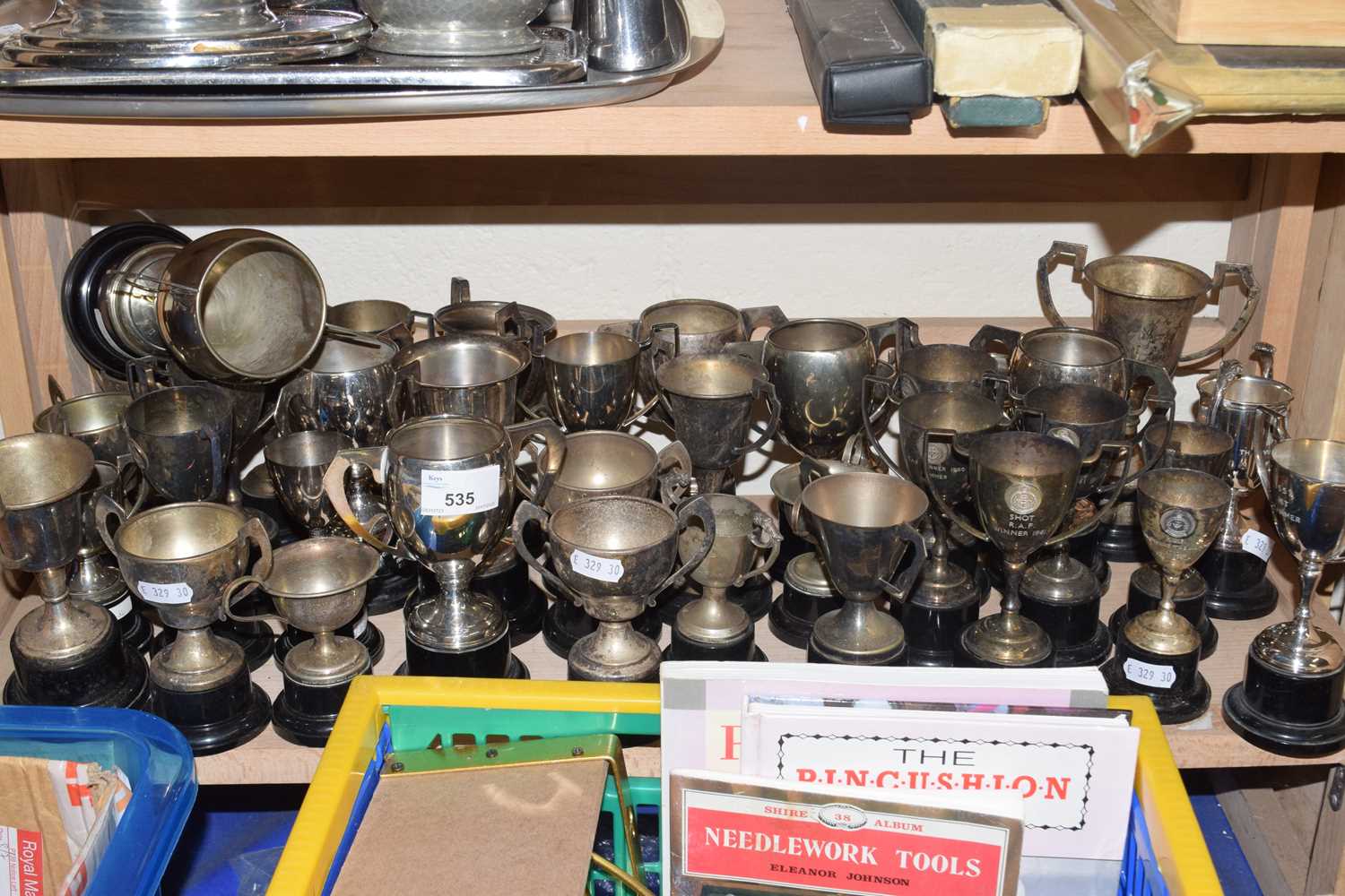 Large quantity of trophy cups