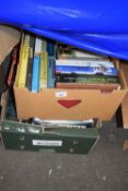 Two boxes of assorted books, various hardback reference