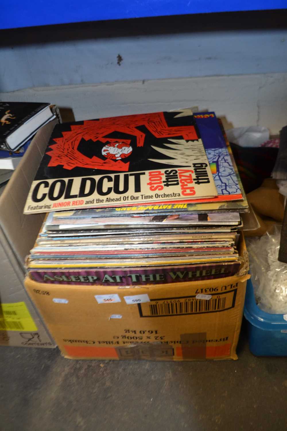 Large box of mixed records